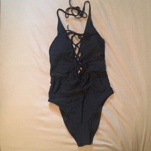 New lace-up one piece bathing suit from Aerie.